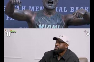 奥尼尔：雕像满意吗？韦德：本来满意，但成品和模具落差太大了！